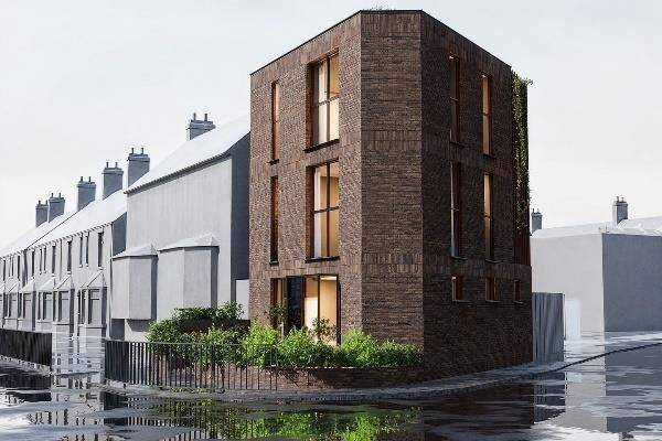 CGI of the proposed three-storey brick house on the corner plot (Design and Access Statement)