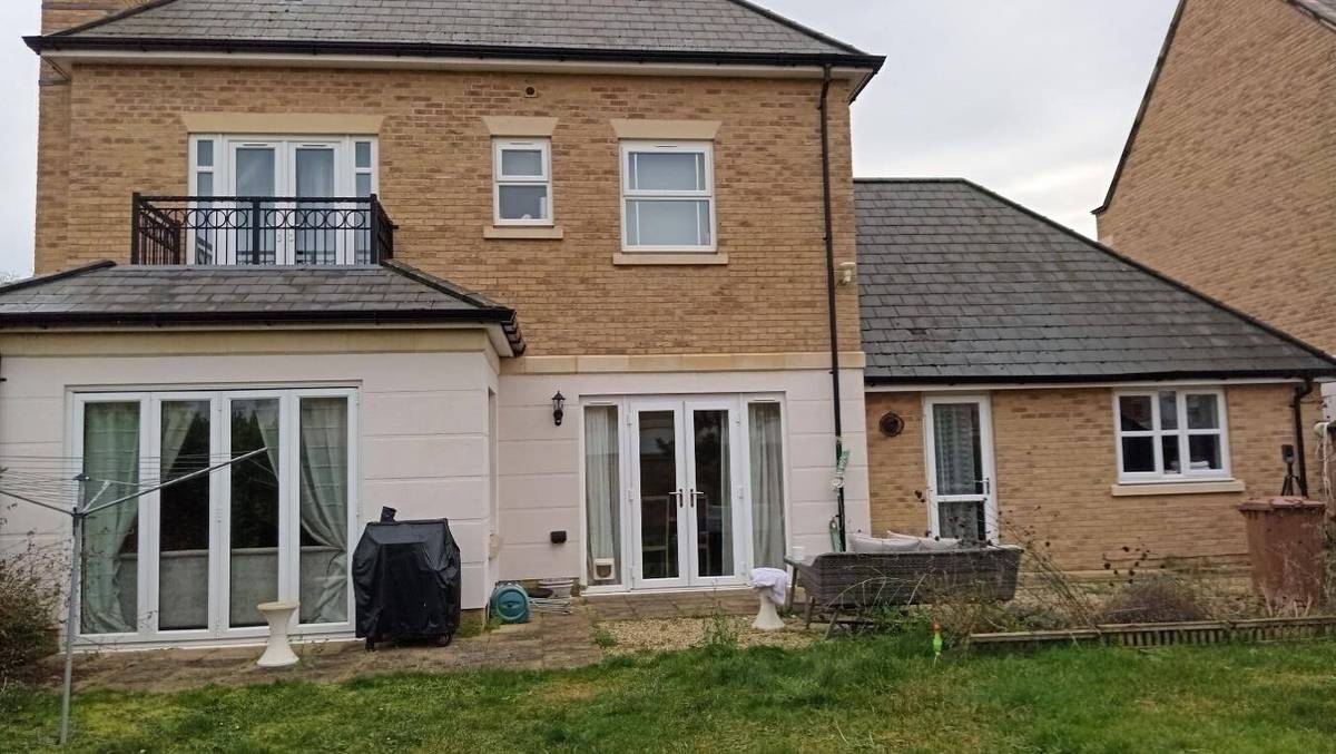 Rear of the existing house and garden (Design and Access Statement)